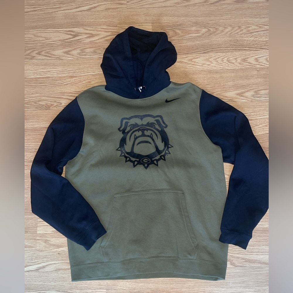Nike Green and Black Graphic Hoodie
